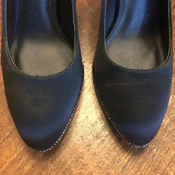 Bijou New York | Black Heels w/Rhinestone Accent on Heels & Trim, Style - “Glow” - Picture 5 of 6